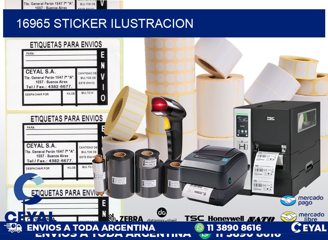 16965 STICKER ILUSTRACION
