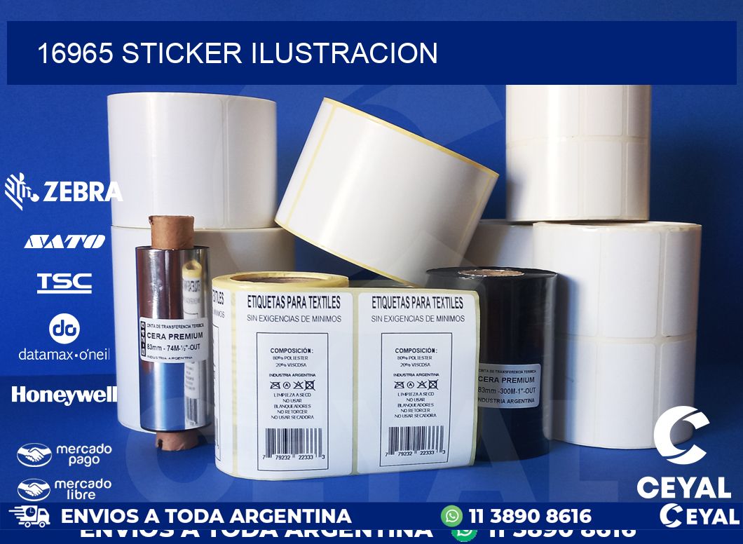 16965 STICKER ILUSTRACION