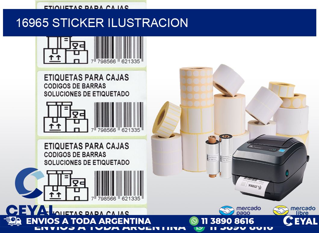 16965 STICKER ILUSTRACION