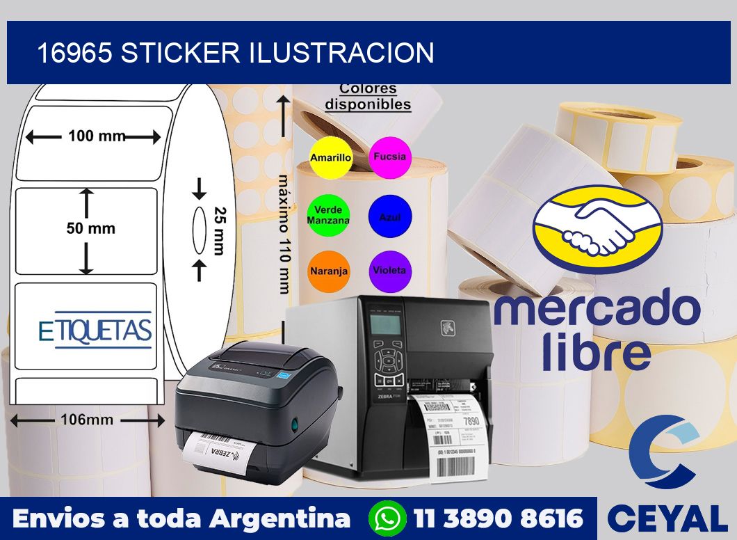 16965 STICKER ILUSTRACION