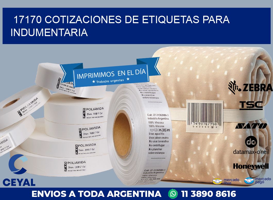 17170 COTIZACIONES DE ETIQUETAS PARA INDUMENTARIA