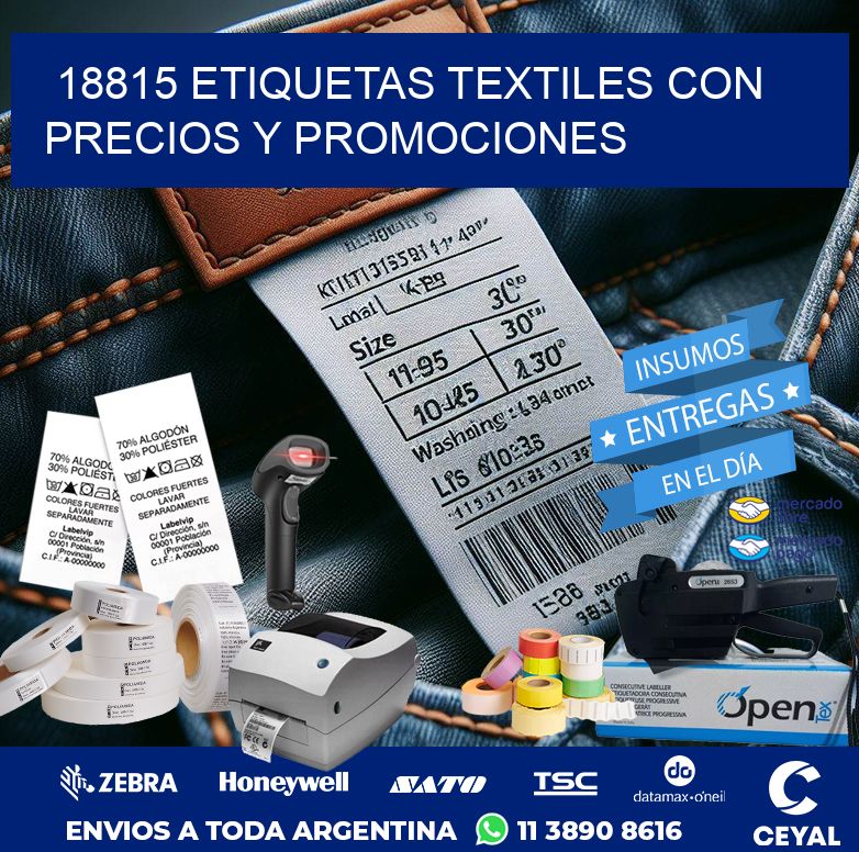 18815 ETIQUETAS TEXTILES CON PRECIOS Y PROMOCIONES