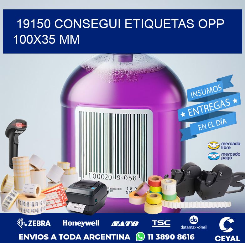 19150 CONSEGUI ETIQUETAS OPP 100X35 MM