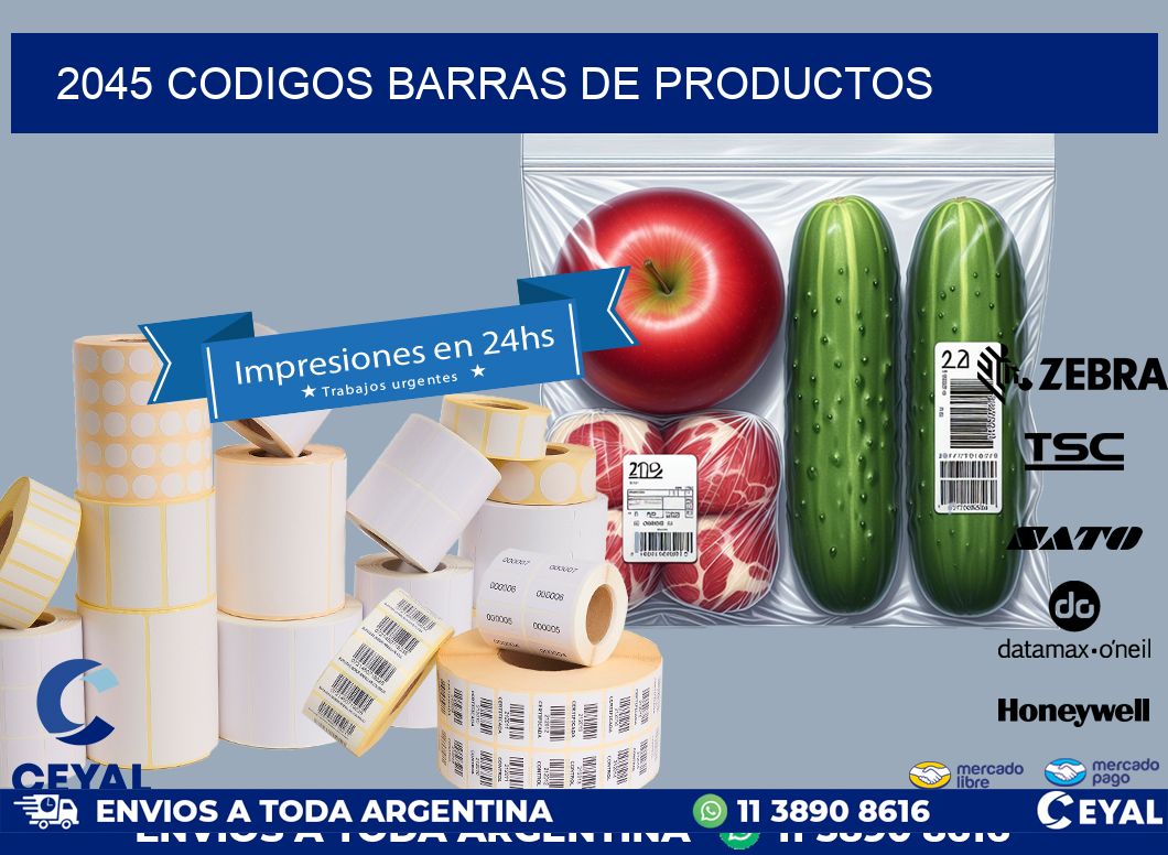 2045 CODIGOS BARRAS DE PRODUCTOS
