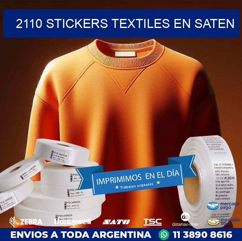 2110 STICKERS TEXTILES EN SATEN