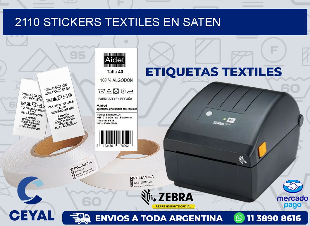 2110 STICKERS TEXTILES EN SATEN