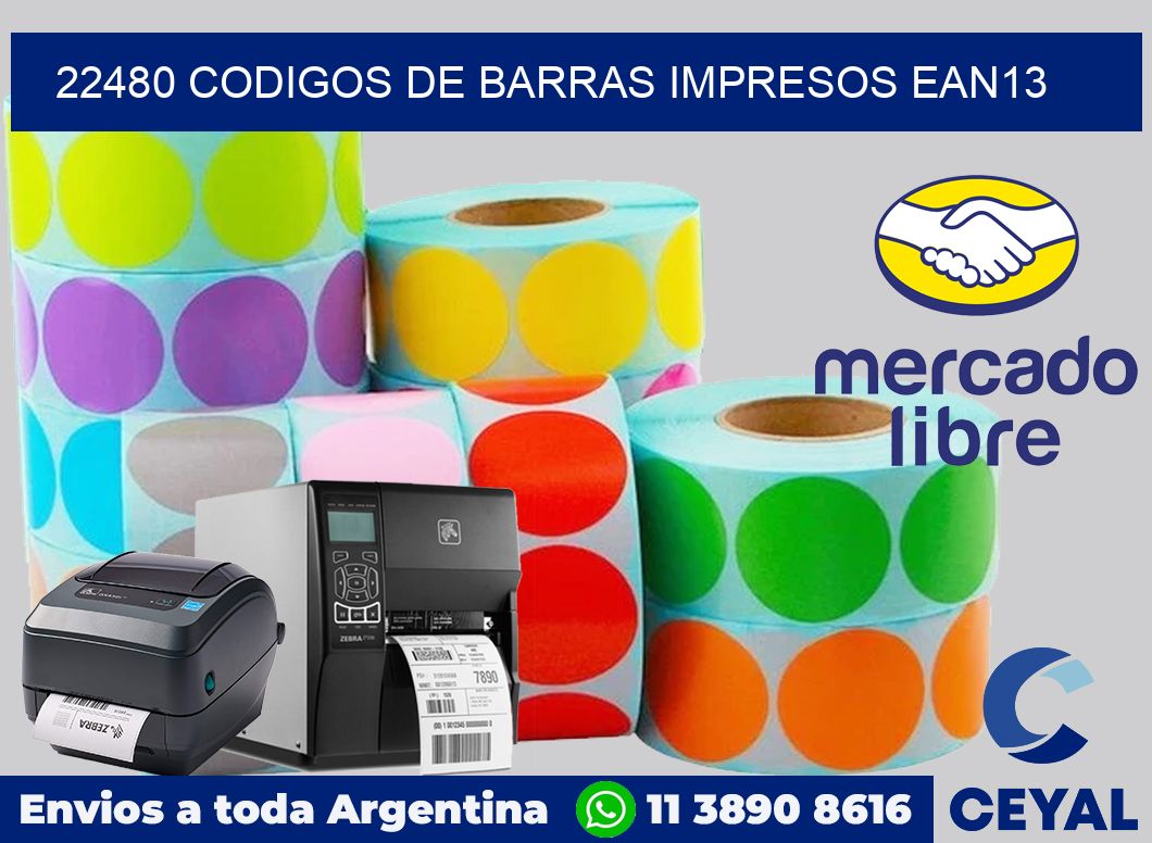 22480 codigos de barras impresos ean13