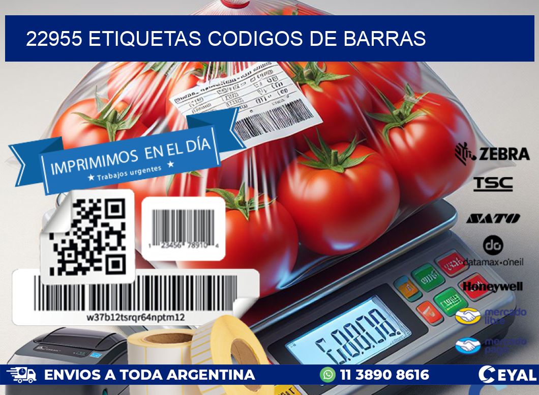 22955 etiquetas codigos de barras