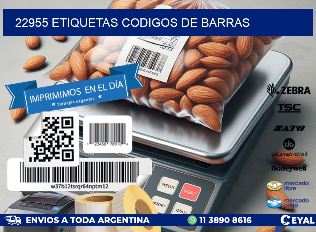 22955 etiquetas codigos de barras