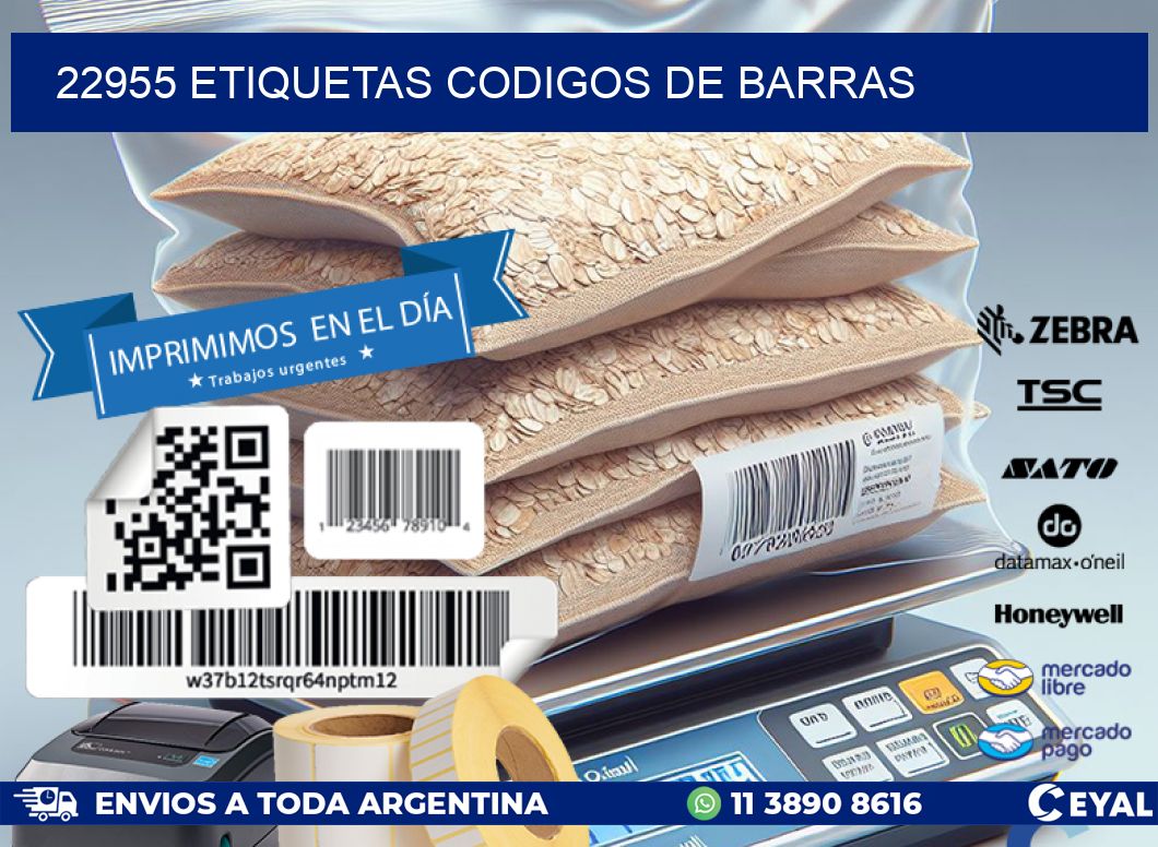 22955 etiquetas codigos de barras