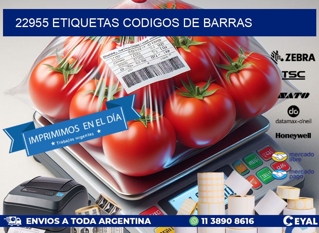 22955 etiquetas codigos de barras