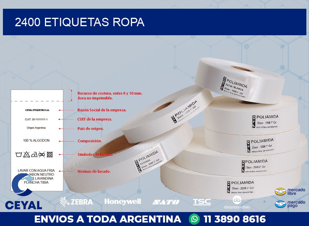 2400 ETIQUETAS ROPA