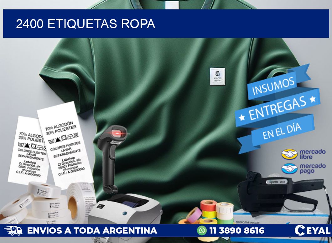 2400 ETIQUETAS ROPA