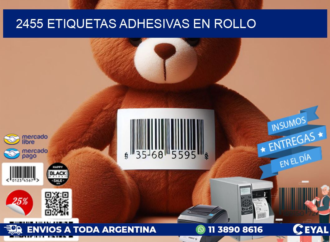 2455 Etiquetas adhesivas en rollo