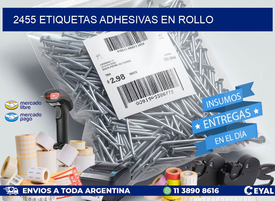 2455 Etiquetas adhesivas en rollo