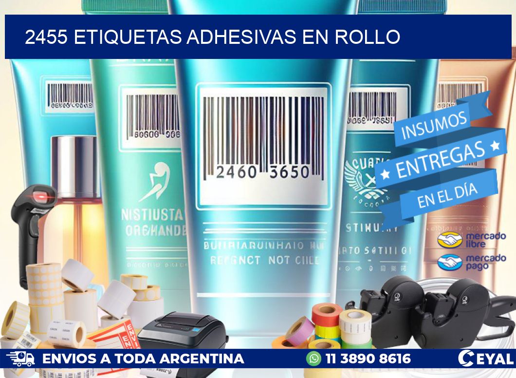 2455 Etiquetas adhesivas en rollo