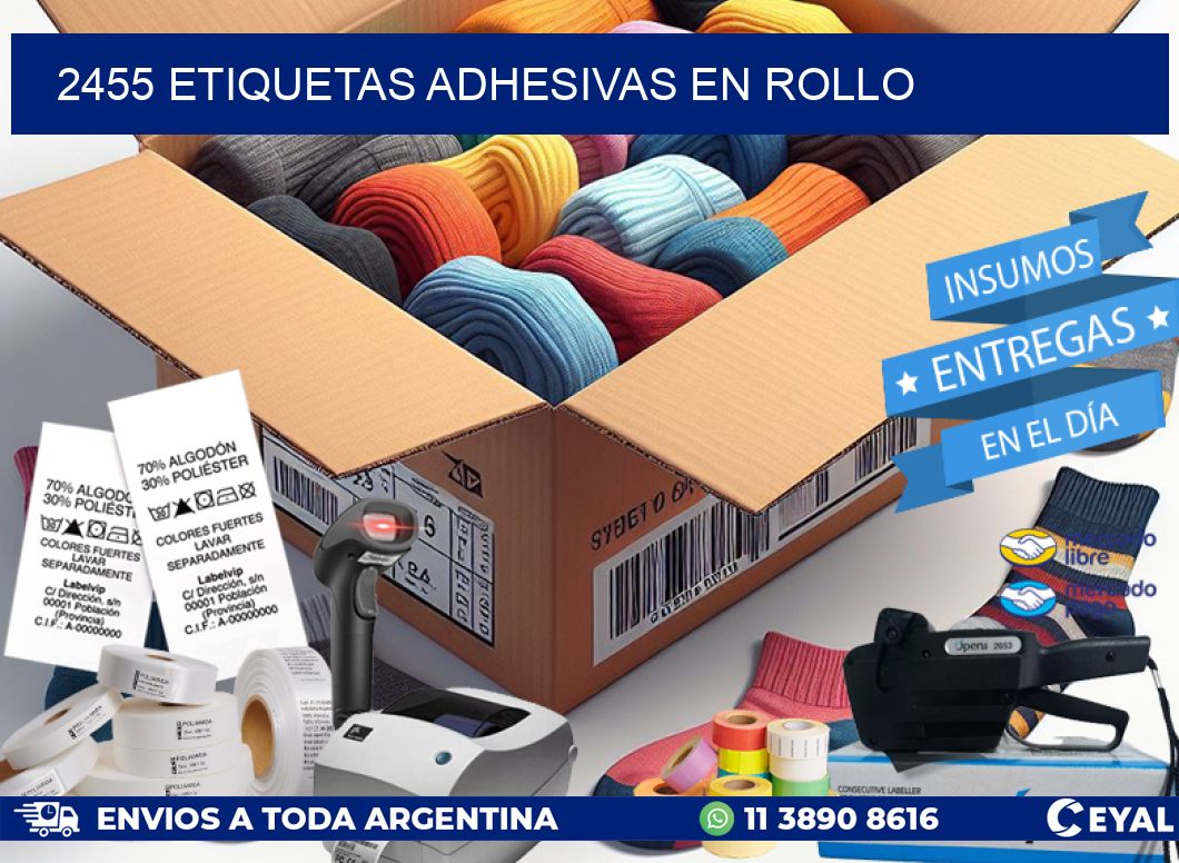 2455 Etiquetas adhesivas en rollo