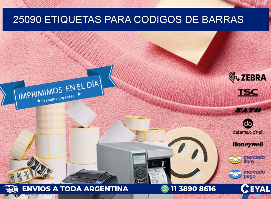 25090 ETIQUETAS PARA CODIGOS DE BARRAS