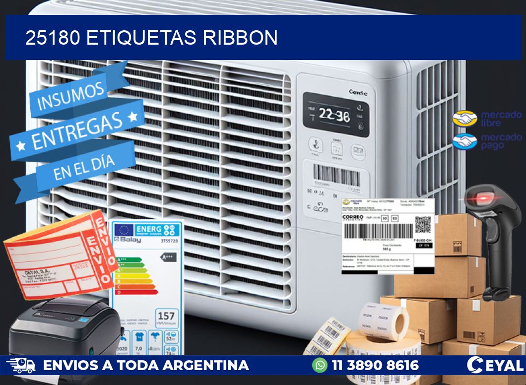 25180 ETIQUETAS RIBBON
