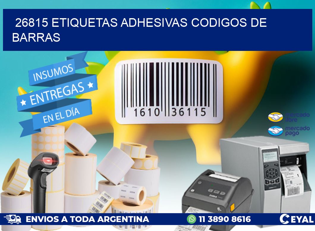26815 ETIQUETAS ADHESIVAS CODIGOS DE BARRAS