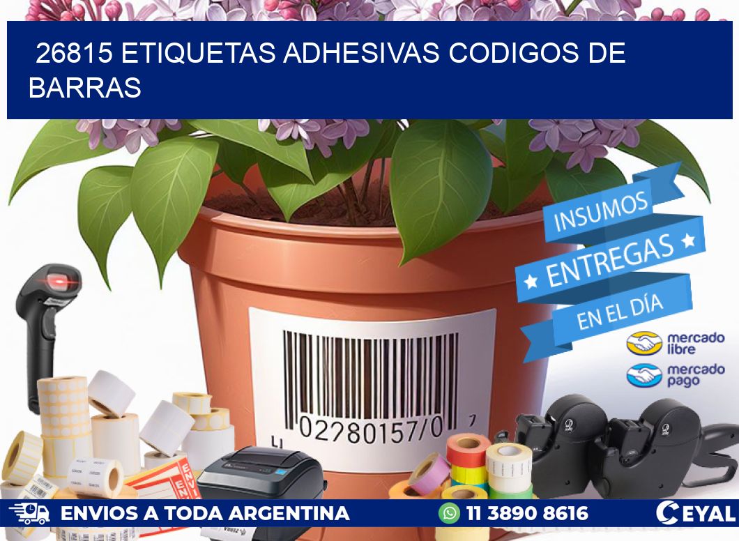 26815 ETIQUETAS ADHESIVAS CODIGOS DE BARRAS