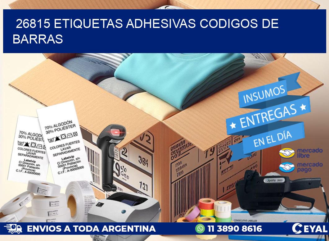 26815 ETIQUETAS ADHESIVAS CODIGOS DE BARRAS