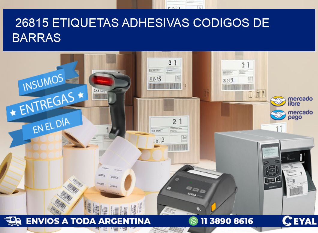 26815 ETIQUETAS ADHESIVAS CODIGOS DE BARRAS
