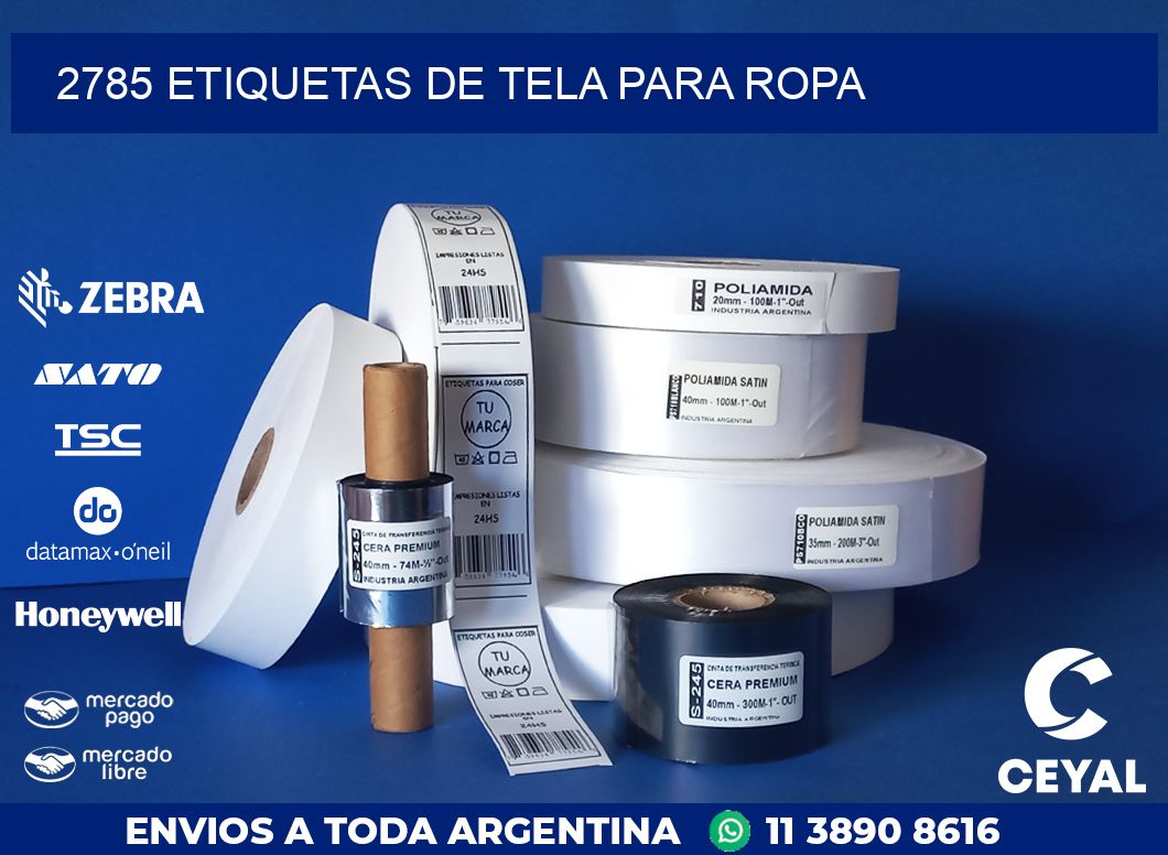 2785 ETIQUETAS DE TELA PARA ROPA