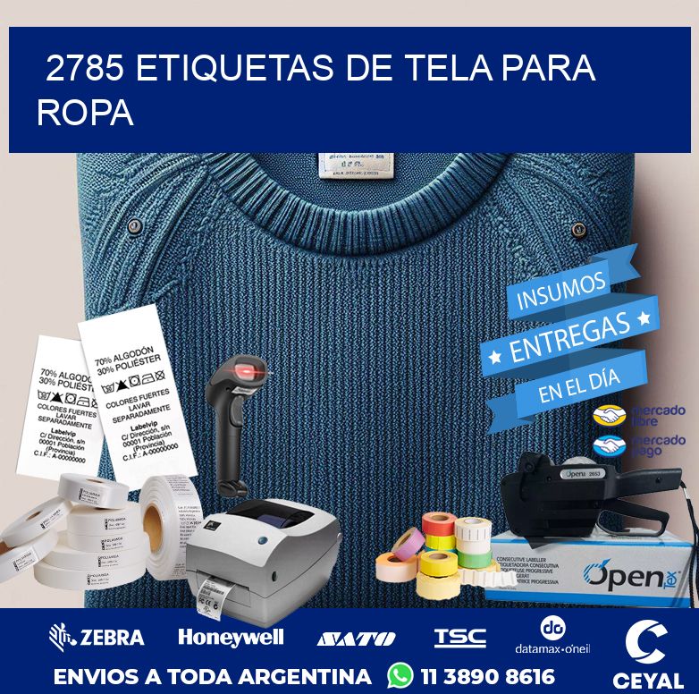 2785 ETIQUETAS DE TELA PARA ROPA