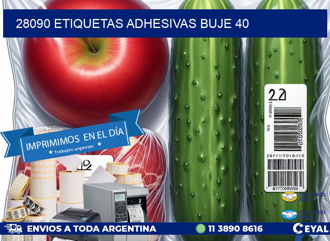 28090 etiquetas adhesivas buje 40
