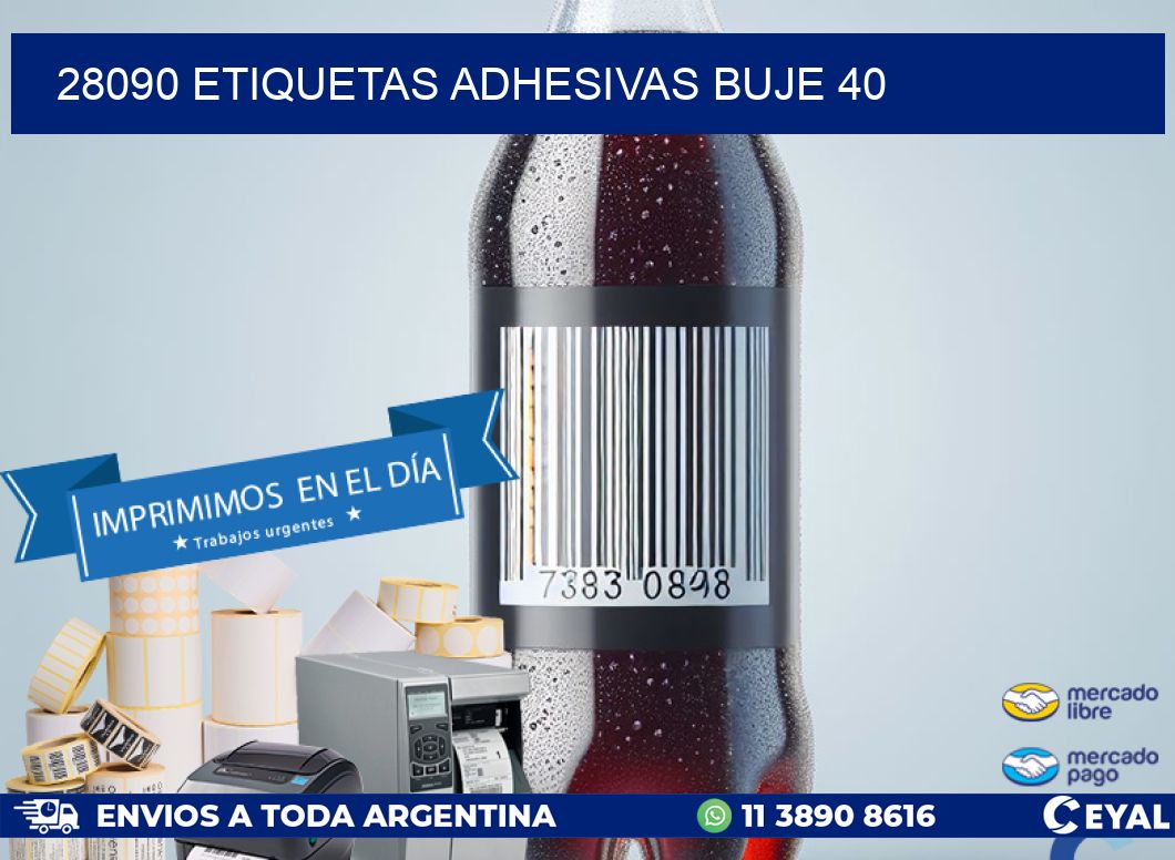 28090 etiquetas adhesivas buje 40