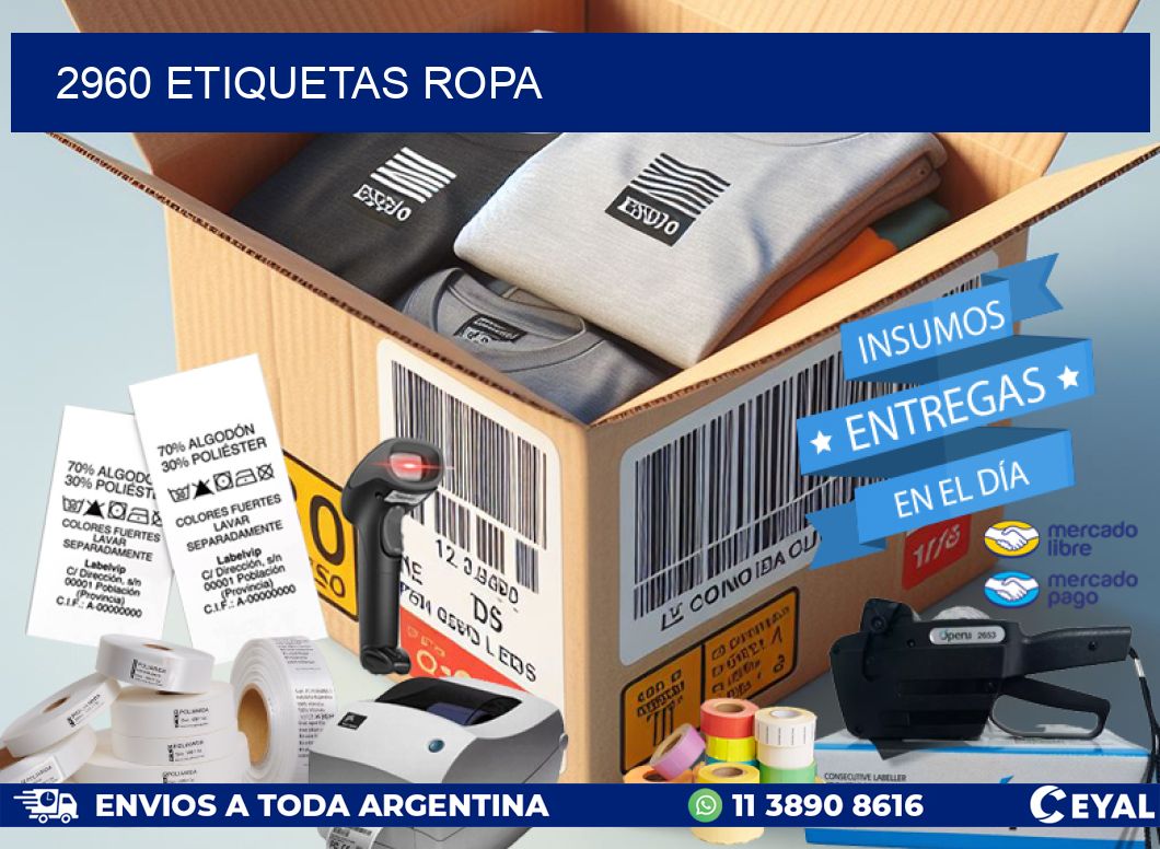 2960 ETIQUETAS ROPA