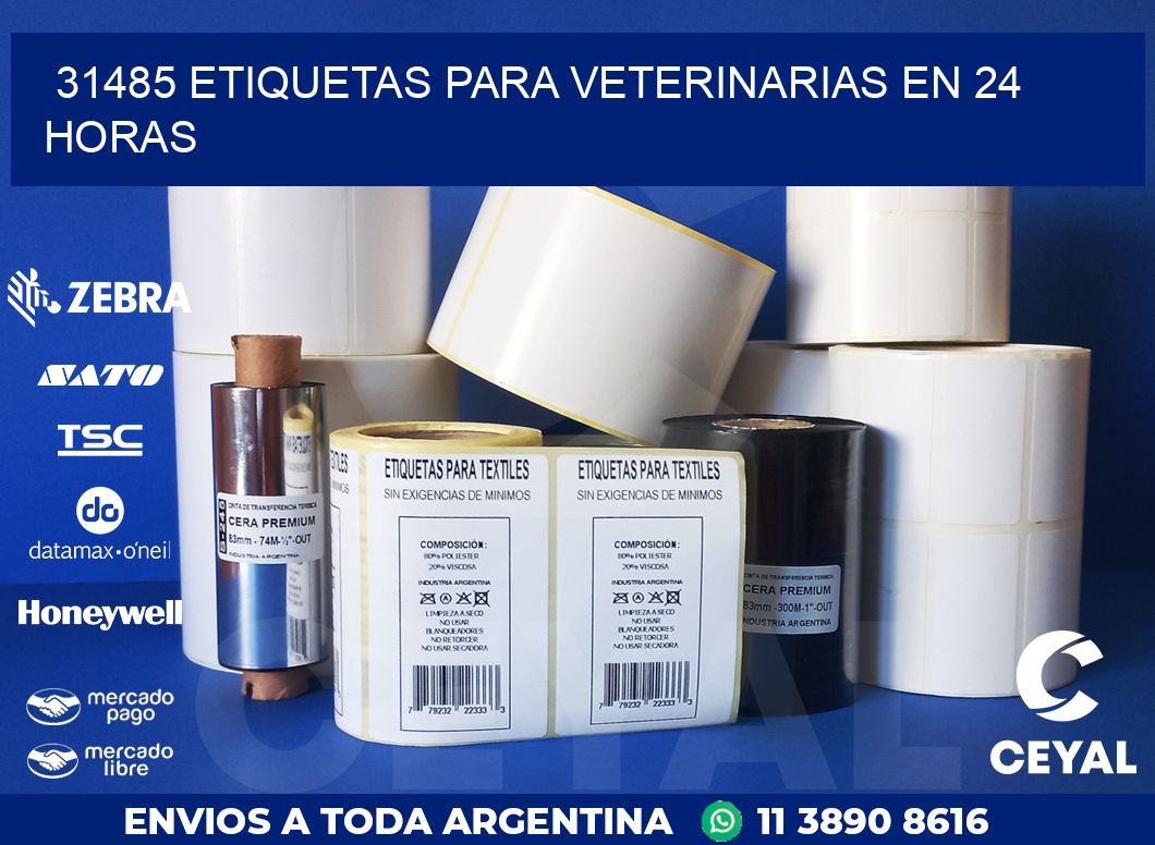31485 ETIQUETAS PARA VETERINARIAS EN 24 HORAS
