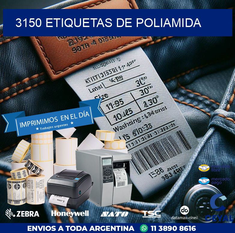 3150 ETIQUETAS DE POLIAMIDA