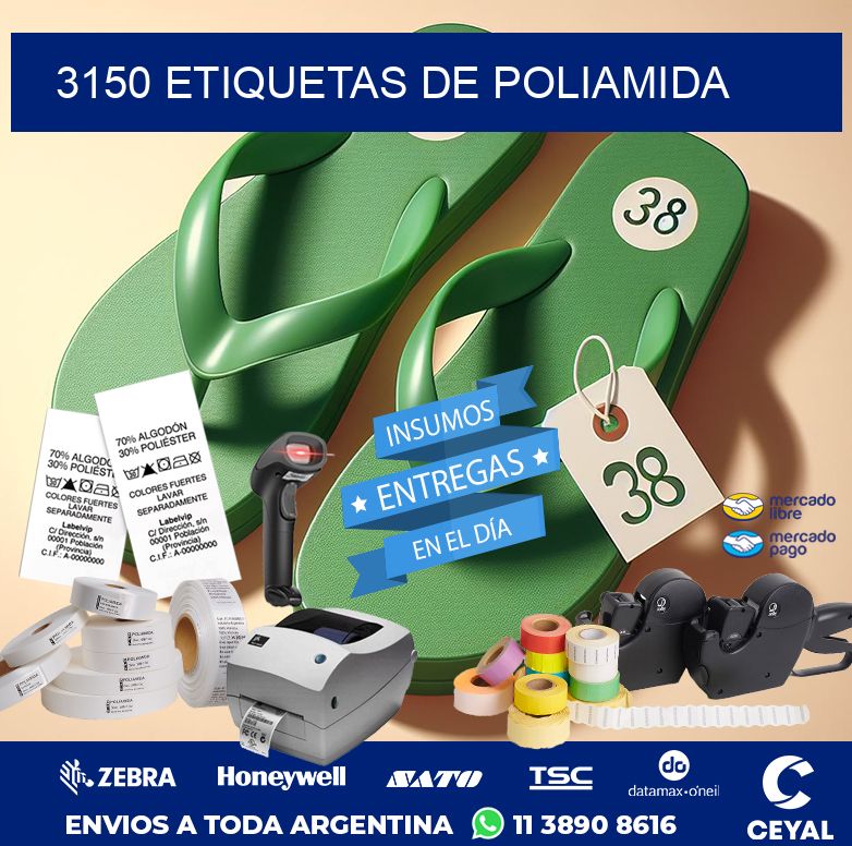 3150 ETIQUETAS DE POLIAMIDA