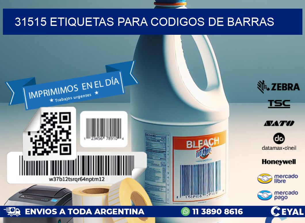 31515 ETIQUETAS PARA CODIGOS DE BARRAS