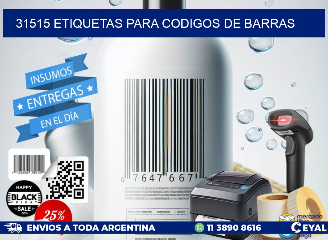 31515 ETIQUETAS PARA CODIGOS DE BARRAS