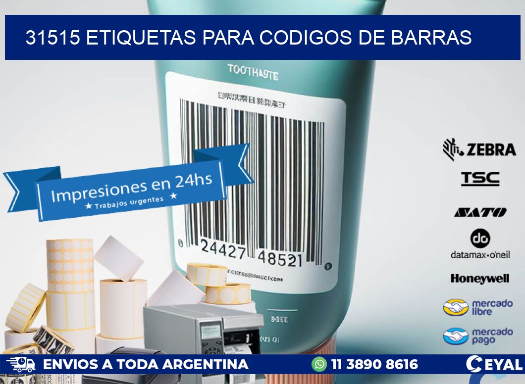 31515 ETIQUETAS PARA CODIGOS DE BARRAS