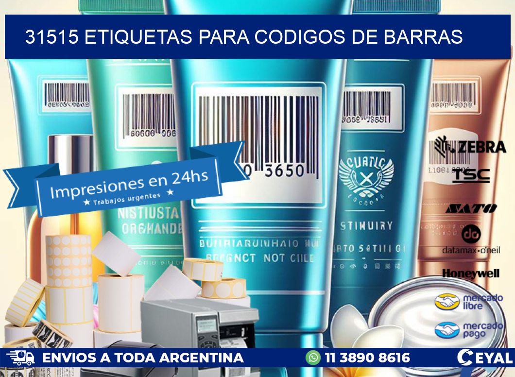 31515 ETIQUETAS PARA CODIGOS DE BARRAS