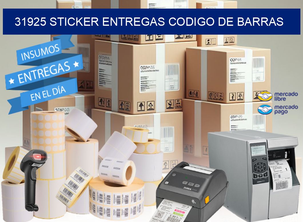 31925 STICKER ENTREGAS CODIGO DE BARRAS