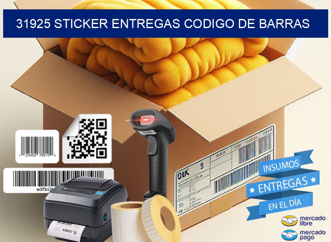 31925 STICKER ENTREGAS CODIGO DE BARRAS