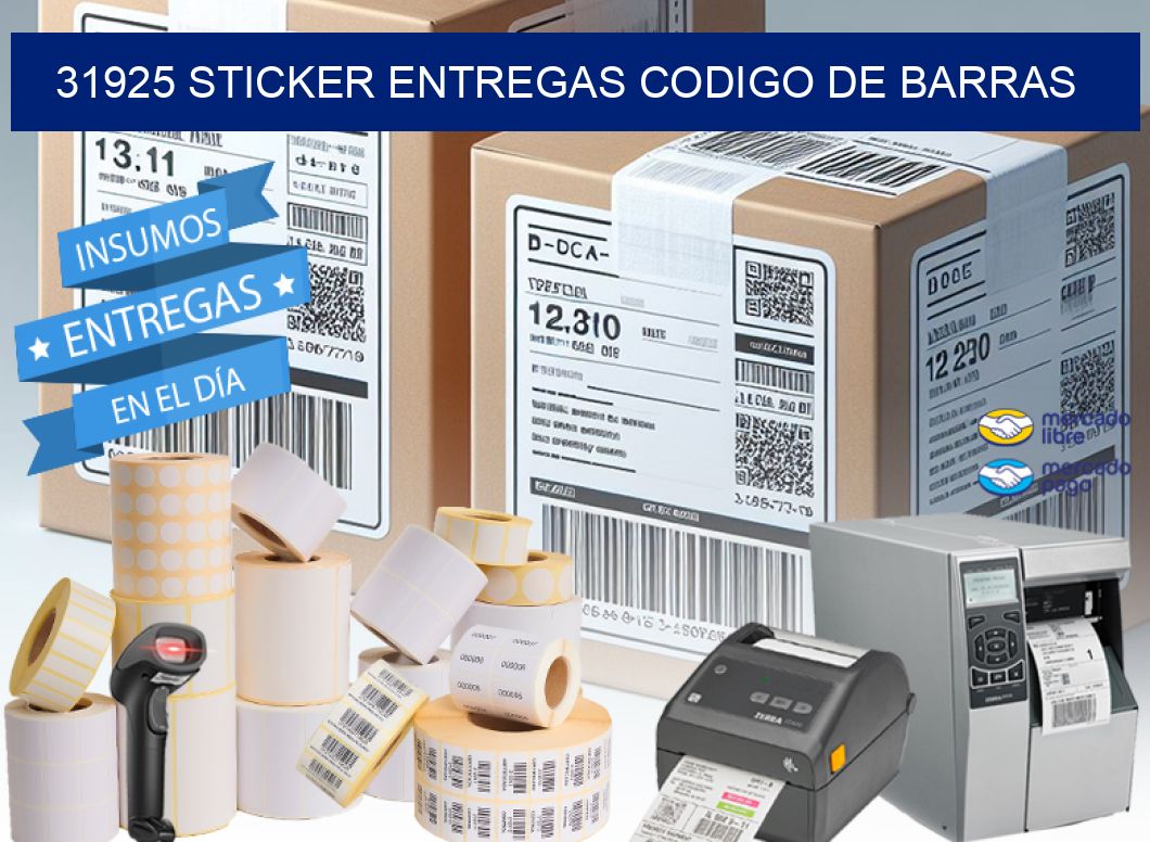 31925 STICKER ENTREGAS CODIGO DE BARRAS