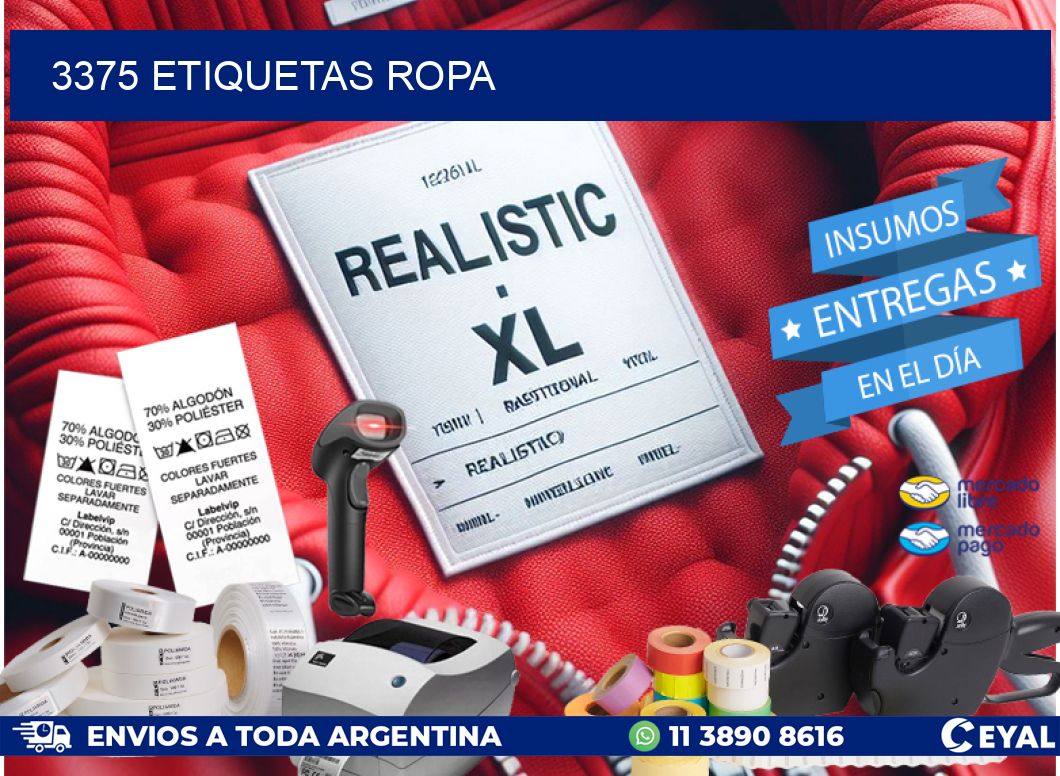 3375 ETIQUETAS ROPA