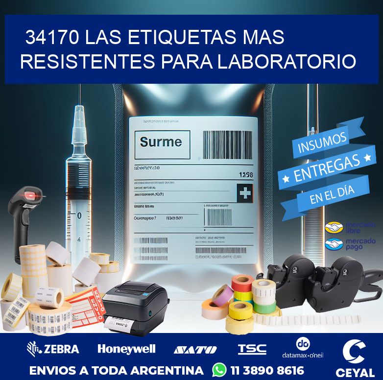 34170 LAS ETIQUETAS MAS RESISTENTES PARA LABORATORIO