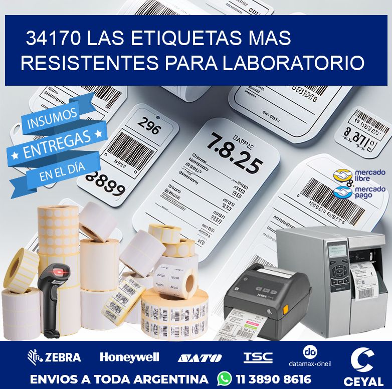 34170 LAS ETIQUETAS MAS RESISTENTES PARA LABORATORIO