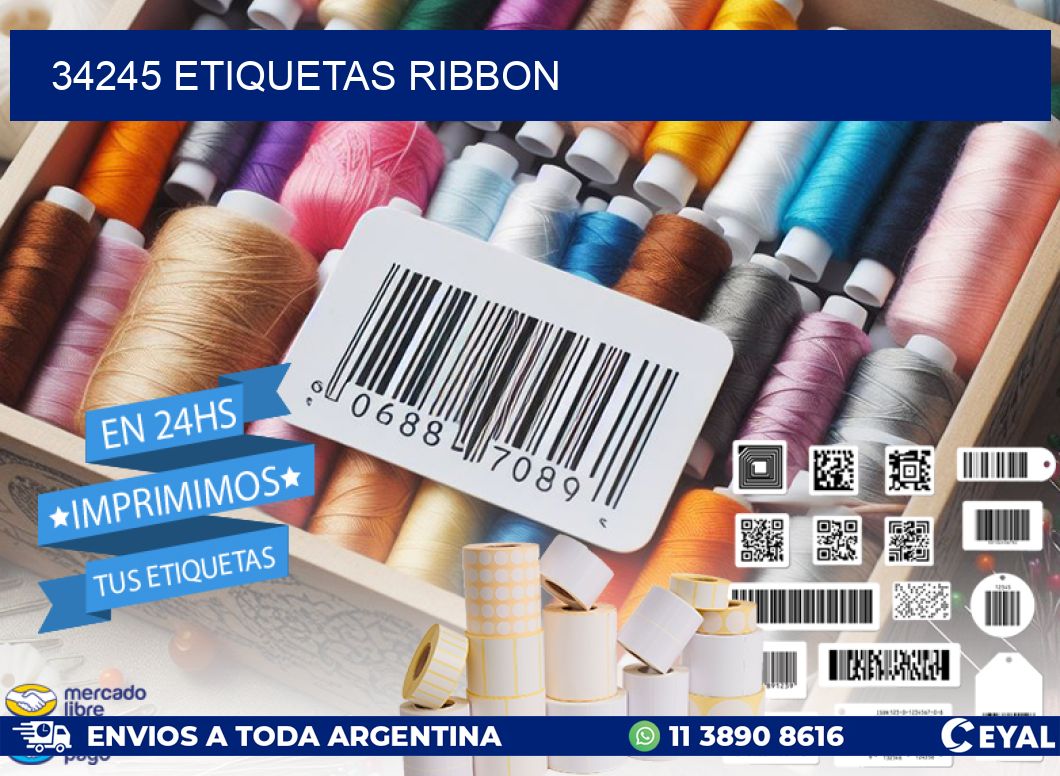 34245 ETIQUETAS RIBBON
