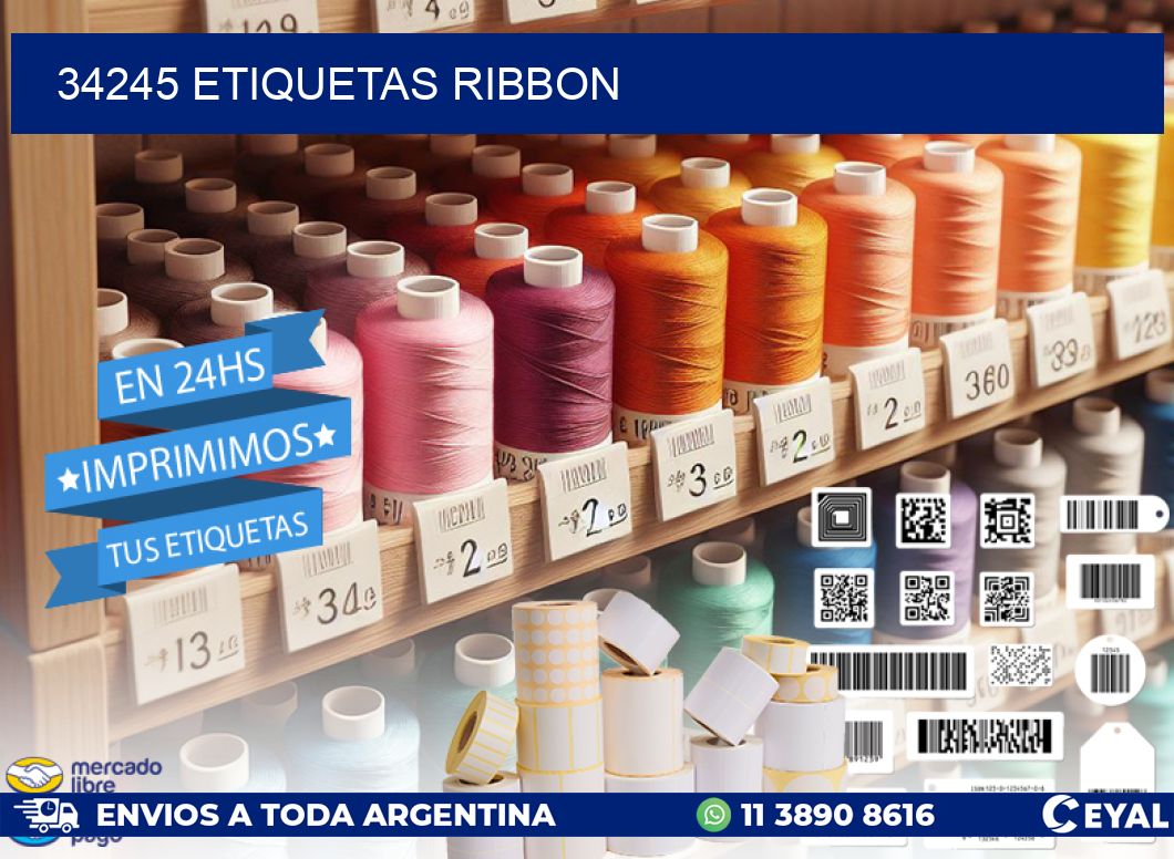 34245 ETIQUETAS RIBBON