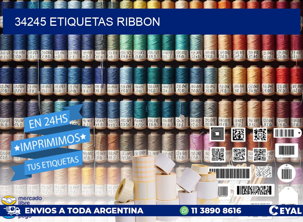 34245 ETIQUETAS RIBBON