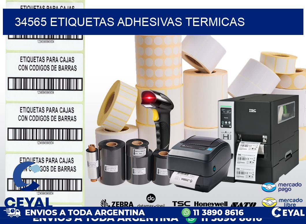 34565 etiquetas adhesivas termicas