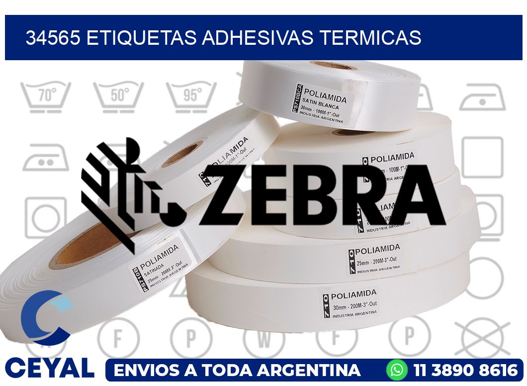 34565 etiquetas adhesivas termicas